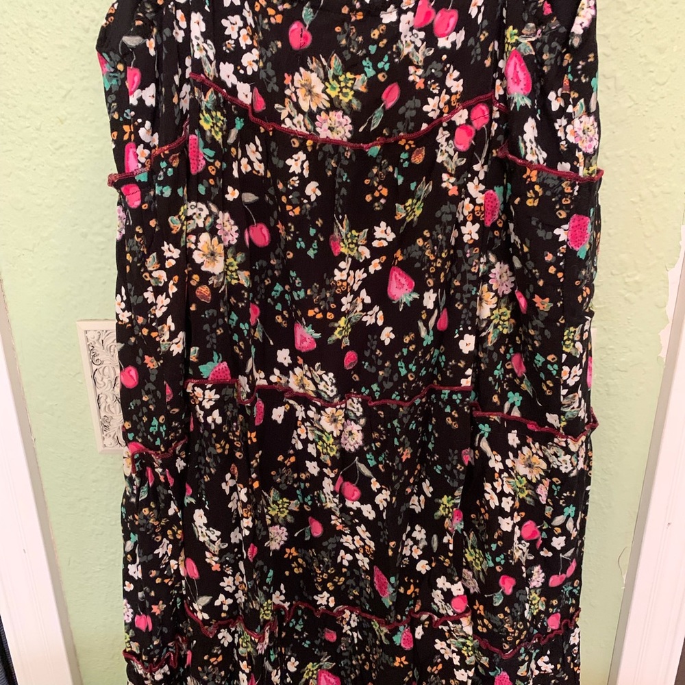 Love fire, spaghetti strap flowered dress, liner